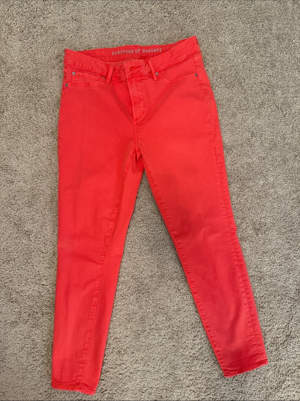 Articles of Society Bright Red Women's Skinny Jeans